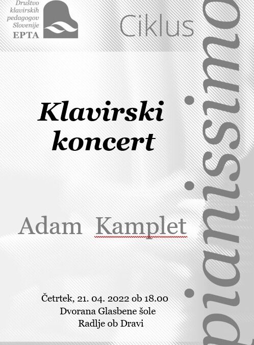 Koncert Adama Kampleta 21. 4. 2022
